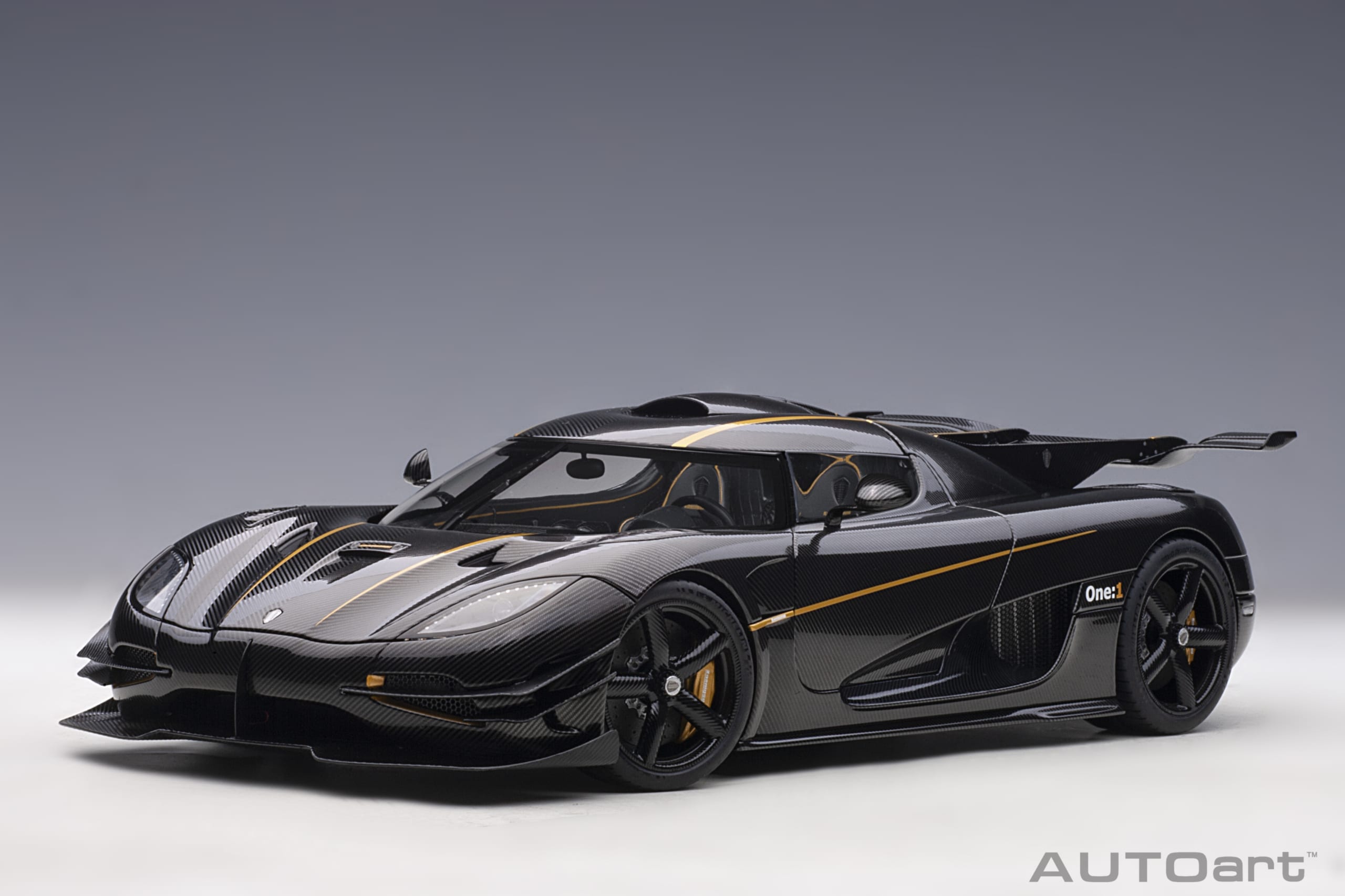 Koenigsegg One 1 Carbon With Gold Accents Autoart