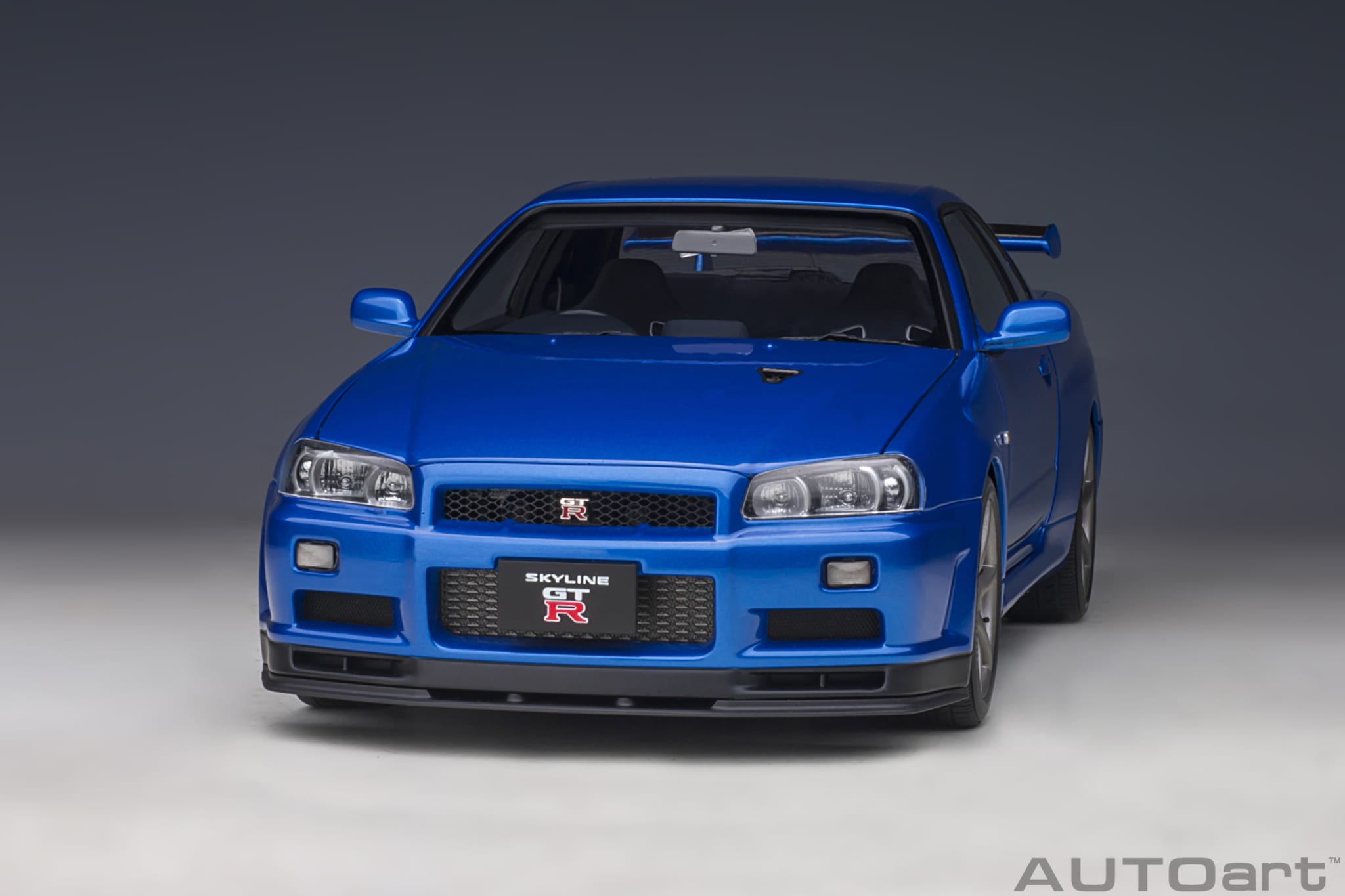 Nissan Skyline Gt R R34 V Spec Ii Bayside Blue Autoart 